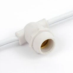 100' White Commercial Grade Stringer 100 Candelabra (e12) Base Sockets 8 100' White Commercial Grade Stringer 100 Candelabra (e12) Base Sockets -Christmas Lights Series 0000916 100 white commercial grade stringer 100 candelabra e12 base sockets