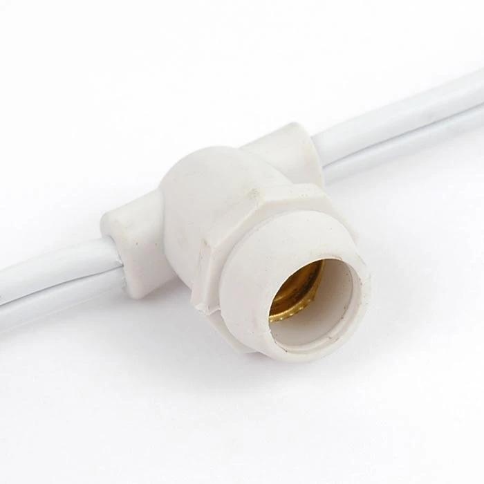 100' White Commercial Grade Stringer 100 Candelabra (e12) Base Sockets 2 100' White Commercial Grade Stringer 100 Candelabra (e12) Base Sockets - Image 2