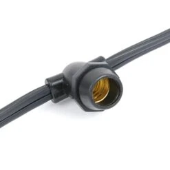 25' Black Commercial Grade Stringer 25 Candelabra (e12) Base Sockets -Christmas Lights Series 0000917 25 black commercial grade stringer 25 candelabra e12 base sockets