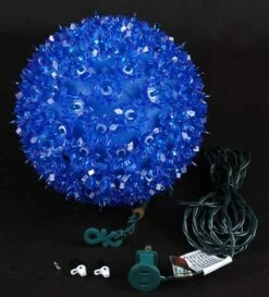 Blue 100 Light Starlight Sphere 7.5" -Christmas Lights Series 0002198 blue 100 light starlight sphere 75