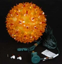 Amber/Orange 50 Light Mini Starlight Sphere 6" -Christmas Lights Series 0002220 amberorange 50 light mini starlight sphere 6