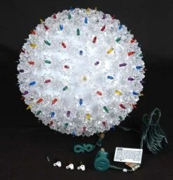 Multi 150 Light Starlight Sphere 10" 12 Multi 150 Light Starlight Sphere 10" -Christmas Lights Series 0002257 multi 150 light starlight sphere 10