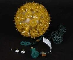 Gold 50 Light Mini Starlight Sphere 6" 12 Gold 50 Light Mini Starlight Sphere 6" -Christmas Lights Series 0003433 gold 50 light mini starlight sphere 6