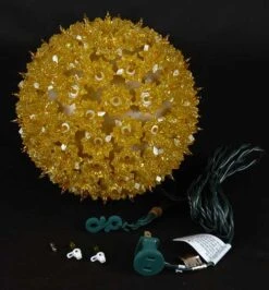 Gold 100 Light Starlight Sphere 7.5" -Christmas Lights Series 0003436 gold 100 light starlight sphere 75