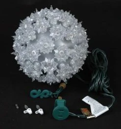 Silver 50 Light Mini Starlight Sphere 6" -Christmas Lights Series 0003452 silver 50 light mini starlight sphere 6