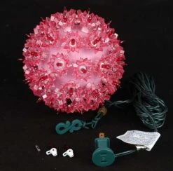 Pink 50 Light Mini Starlight Sphere 6" -Christmas Lights Series 0003457 pink 50 light mini starlight sphere 6