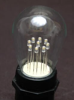 Pure White S14 LED Medium Base E26 Bulbs W/ 9 LEDs - 25pk -Christmas Lights Series 0003958 pure white s14 led medium base e26 bulbs w 9 leds 25pk