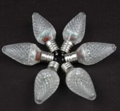 Twinkle Warm White C7 LED Replacement Bulbs 25 Pack -Christmas Lights Series 0004059 twinkle warm white c7 led replacement bulbs 25 pack