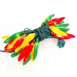 Red Green Yellow Fiesta Chili Pepper String Lights 35 Count
