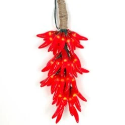 Red Chili Pepper Cluster Ristras 50 Light