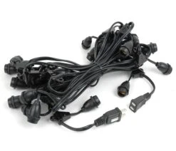 25' Suspended Black Commercial Grade Stringer E17 Base -Christmas Lights Series 0004982 25 suspended black commercial grade stringer e17 base