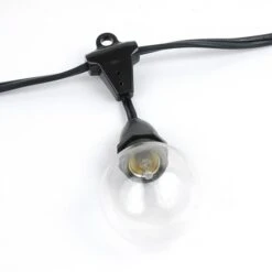 100' Suspended Black Commercial Grade Stringer 80 Intermediate (e17) Base Sockets -Christmas Lights Series 0004985 100 suspended black commercial grade stringer 80 intermediate e17 base sockets