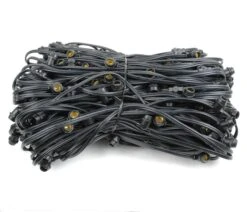 330' Black Commercial Grade Stringer On Candelabra (e12) Base Sockets -Christmas Lights Series 0005016 330 black commercial grade stringer on candelabra e12 base sockets