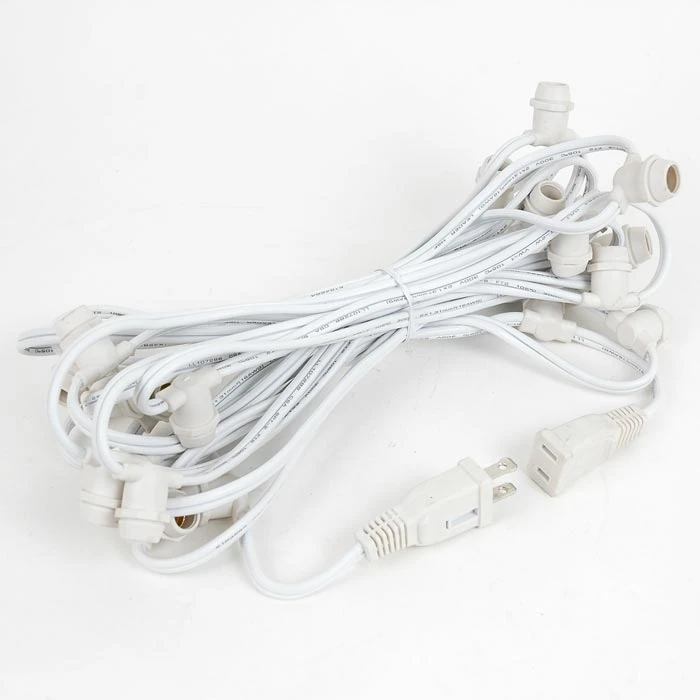 25' White Commercial Grade Stringer 25 Candelabra (e12) Base Sockets 3 25' White Commercial Grade Stringer 25 Candelabra (e12) Base Sockets - Image 3