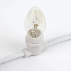 25' White Commercial Grade Stringer 25 Candelabra (e12) Base Sockets 11 25' White Commercial Grade Stringer 25 Candelabra (e12) Base Sockets -Christmas Lights Series 0005025 25 white commercial grade stringer 25 candelabra e12 base sockets