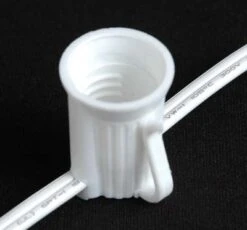 100 G50 Globe Light String Set With Frosted White Bulbs On White Wire -Christmas Lights Series 0005435 100 g50 globe light string set with frosted white bulbs on white wire