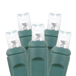 Pure White LED Net Lights 4x6 Green Wire -Christmas Lights Series 0006377 pure white led net lights 4x6 green wire