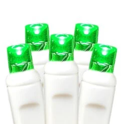 50 LED Battery Operated Lights Green On White Wire 8 50 LED Battery Operated Lights Green On White Wire -Christmas Lights Series 0006538 50 led battery operated lights green on white wire