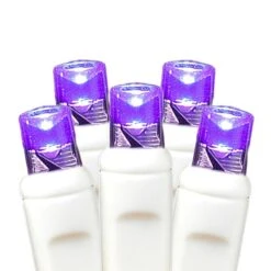 50 LED Battery Operated Lights Purple On White Wire -Christmas Lights Series 0006549 50 led battery operated lights purple on white wire