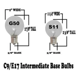 25 Pack Of Red S11 10 Watt Bulbs Intermediate Base E17 -Christmas Lights Series 0006727 25 pack of red s11 10 watt bulbs intermediate base e17