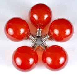 100 G50 Globe Light String Set With Orange Bulbs On Brown Wire 15 100 G50 Globe Light String Set With Orange Bulbs On Brown Wire -Christmas Lights Series 0007379 100 g50 globe light string set with orange bulbs on brown wire