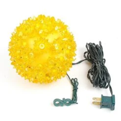 50 Yellow LED 6" Sphere -Christmas Lights Series 0007431 50 yellow led 6 sphere