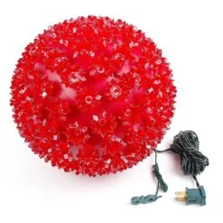 150 Red LED 10" Sphere -Christmas Lights Series 0007464 150 red led 10 sphere