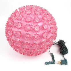 150 Pink LED 10" Sphere -Christmas Lights Series 0007471 150 pink led 10 sphere