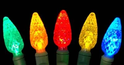 Multi 100 LED C6 Strawberry Mini Lights Commercial Grade Green Wire 2 Multi 100 LED C6 Strawberry Mini Lights Commercial Grade Green Wire - Image 2