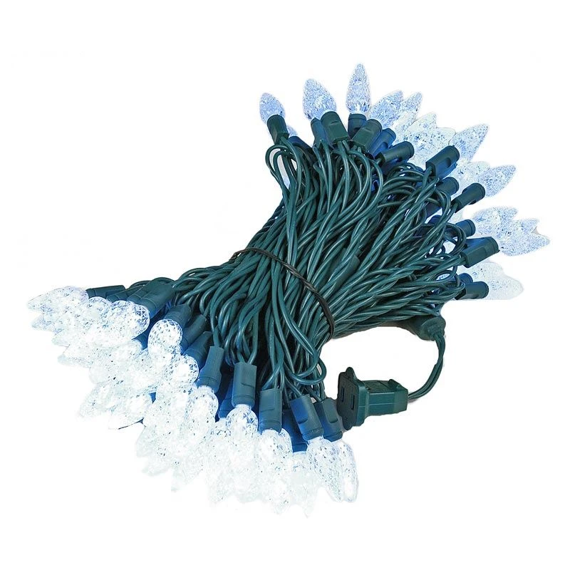 Pure White 100 LED C6 Strawberry Mini Lights Commercial Grade Green Wire 4 Pure White 100 LED C6 Strawberry Mini Lights Commercial Grade Green Wire - Image 4