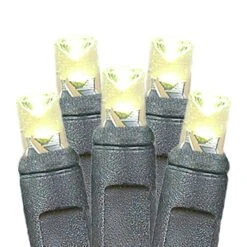 Commercial Grade Wide Angle 100 LED Warm White 50' Long On Black Wire -Christmas Lights Series 0007904 commercial grade wide angle 100 led warm white 50 long on black wire