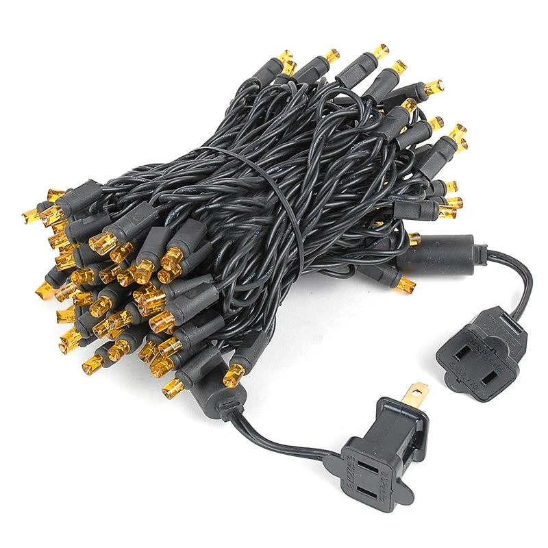 Commercial Grade Wide Angle 100 LED Orange 34' Long Black Wire 3 Commercial Grade Wide Angle 100 LED Orange 34' Long Black Wire - Image 3