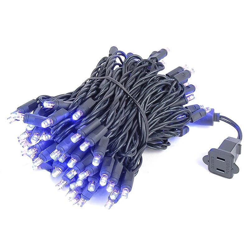 Commercial Grade Wide Angle 100 LED Purple 34' Long Black Wire 4 Commercial Grade Wide Angle 100 LED Purple 34' Long Black Wire - Image 4