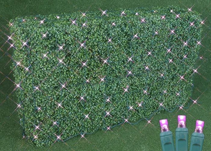 Pink LED Net Lights 4x6 Green Wire 2 Pink LED Net Lights 4x6 Green Wire - Image 2