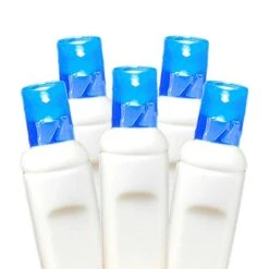 Blue LED Net Lights, White Wire, 4x6 -Christmas Lights Series 0008175 blue led net lights white wire 4x6 1