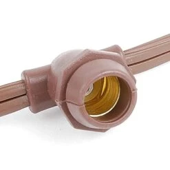 330' Brown Commercial Grade Stringer On Candelabra (e12) Base Sockets 8 330' Brown Commercial Grade Stringer On Candelabra (e12) Base Sockets -Christmas Lights Series 0008333 330 brown commercial grade stringer on candelabra e12 base sockets