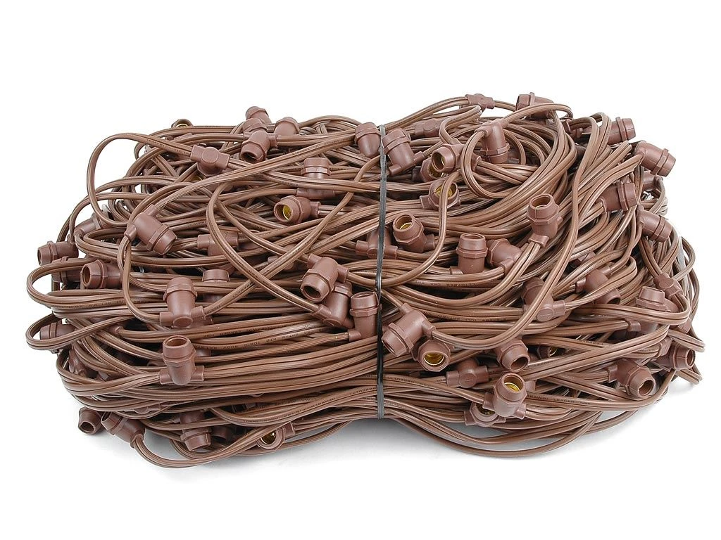 330' Brown Commercial Grade Stringer On Candelabra (e12) Base Sockets 3 330' Brown Commercial Grade Stringer On Candelabra (e12) Base Sockets - Image 3