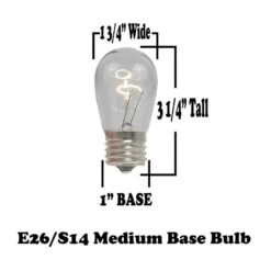 5 Pack Pure White S14 LED Medium Base E26 Bulbs W/ 9 LEDs -Christmas Lights Series 0008483 5 pack pure white s14 led medium base e26 bulbs w 9 leds
