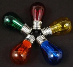 5 Pack Multi S14 LED Medium Base E26 Bulbs W/ 9 LEDs -Christmas Lights Series 0008602 5 pack multi s14 led medium base e26 bulbs w 9 leds