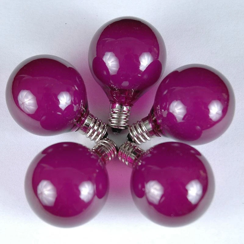 100 G40 Globe String Light Set With Purple Bulbs On Brown Wire 9 100 G40 Globe String Light Set With Purple Bulbs On Brown Wire - Image 9