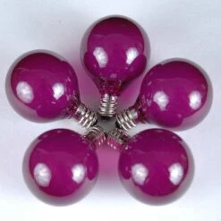 100 G40 Globe String Light Set With Purple Bulbs On Green Wire -Christmas Lights Series 0009421 100 g40 globe string light set with purple bulbs on green wire