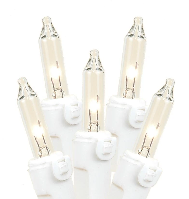 Clear 100 Light Random Twinkle Mini Lights 50' White Wire - Non Connectable 4 Clear 100 Light Random Twinkle Mini Lights 50' White Wire - Non Connectable - Image 4