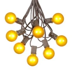100 G40 Globe String Light Set With Yellow Bulbs On Brown Wire 14 100 G40 Globe String Light Set With Yellow Bulbs On Brown Wire -Christmas Lights Series 0010062 100 g40 globe string light set with yellow bulbs on brown wire