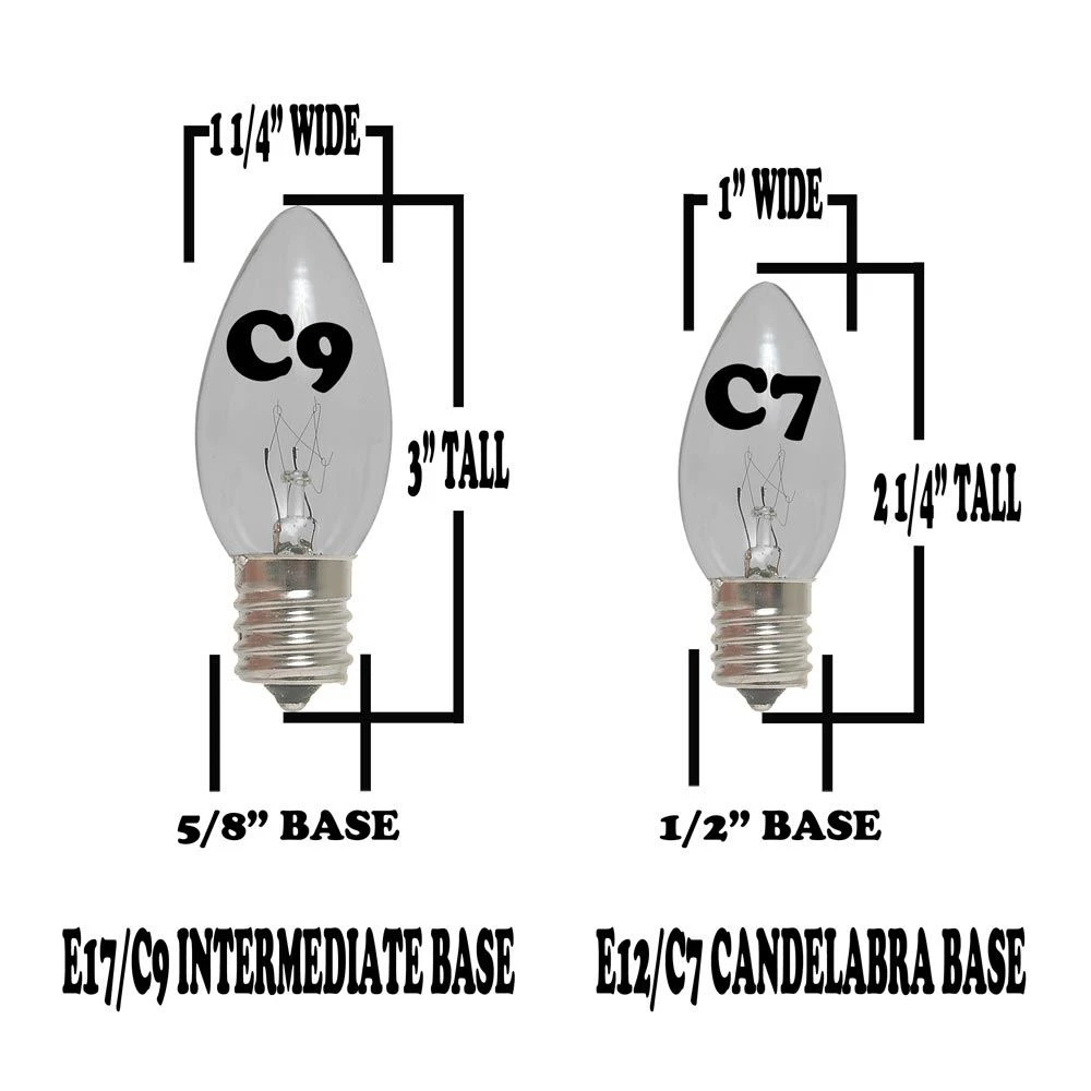100 C9 Christmas Light Set - Assorted Bulbs - Brown Wire 7 100 C9 Christmas Light Set - Assorted Bulbs - Brown Wire - Image 7