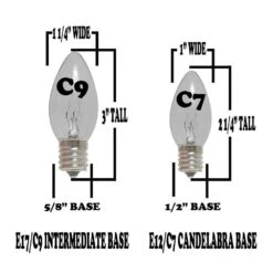 100 C9 Ceramic Christmas Light Set - Orange - Black Wire -Christmas Lights Series 0010745 100 c9 ceramic christmas light set orange black wire