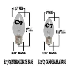 100 C9 Ceramic Christmas Light Set - White - Brown Wire -Christmas Lights Series 0010780 100 c9 ceramic christmas light set white brown wire