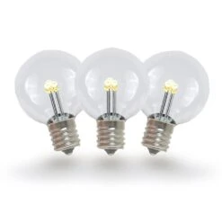 Warm White - G30 Glass LED Replacement Bulbs - 25 Pack -Christmas Lights Series 0011022 warm white g30 glass led replacement bulbs 25 pack