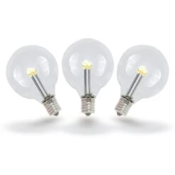 Warm White - G40 Glass LED Replacement Bulbs - 25 Pack 10 Warm White - G40 Glass LED Replacement Bulbs - 25 Pack -Christmas Lights Series 0011025 warm white g40 glass led replacement bulbs 25 pack