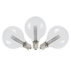 Pure White - G40 - Glass LED Replacement Bulbs - 25 Pack -Christmas Lights Series 0011046 pure white g40 glass led replacement bulbs 25 pack