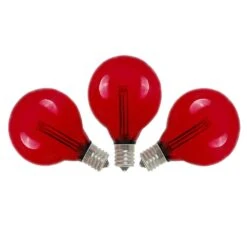 Red - G40 - Glass LED Replacement Bulbs - 25 Pack -Christmas Lights Series 0011075 red g40 glass led replacement bulbs 25 pack